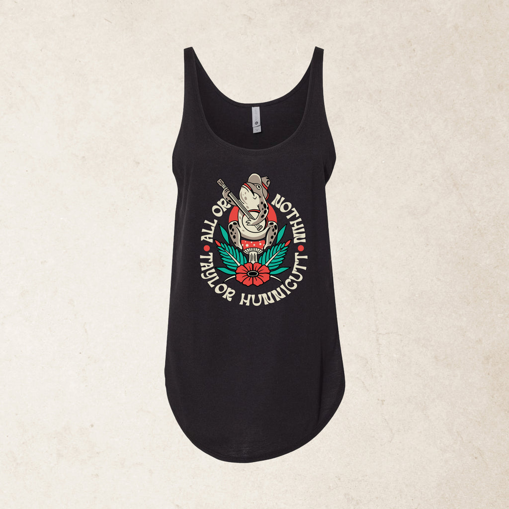 All or Nothin Banjo Frog Ladies Tank