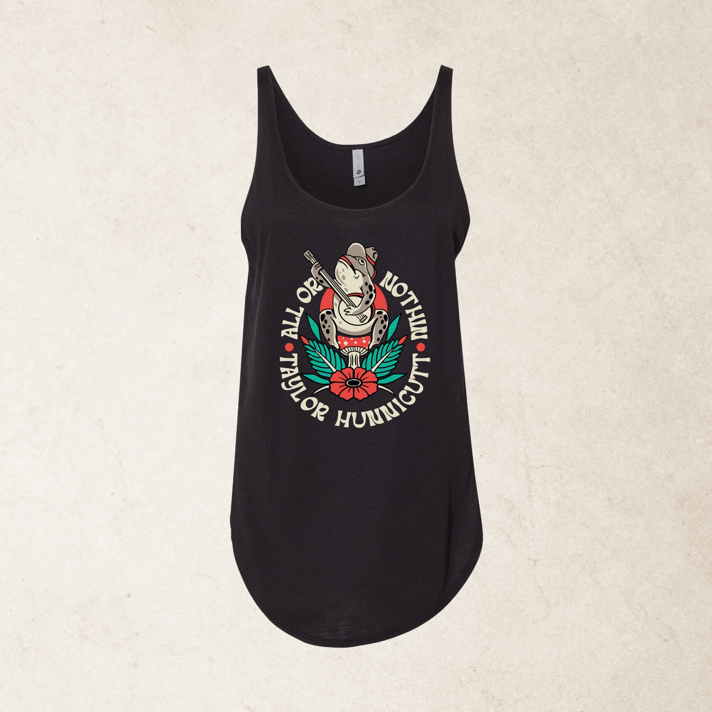 All or Nothin Banjo Frog Ladies Tank